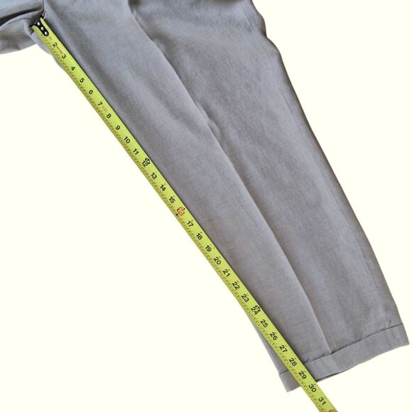 JOS. A. BANK Travelers Collection 100% Linen Pants Khaki Tan Cuffed 40 x 30 - Picture 9 of 15